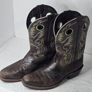 Ariat Thunder Brown Heritage Roughstock Leather Western Boots Mens 13D